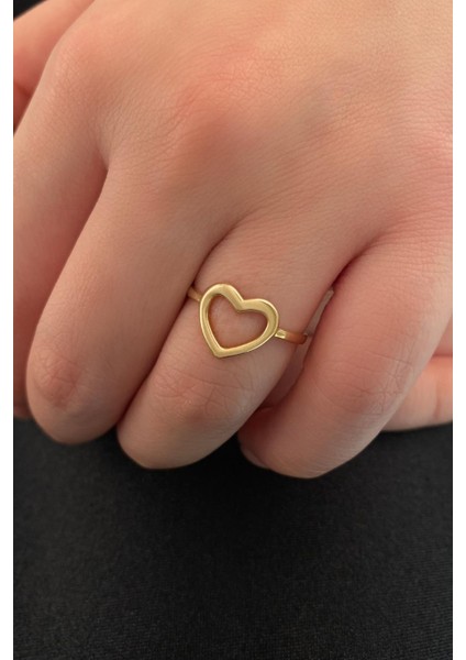 14 Ayar Altın Kalp Modeli Yüzük fiyatları