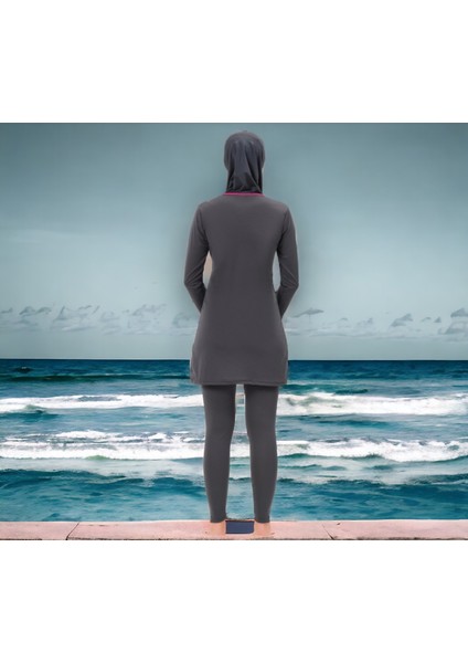 Uzun Kollu Palmiye Desenli Esnek Tam Tesettür modelleri