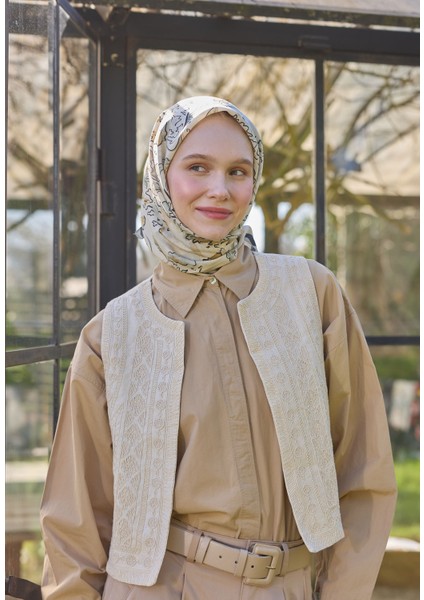 Elora Desen Pamuk Ipek Eşarp Adaçayı