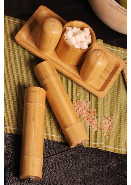 Atbyhome Standlı Tuzluk Biberlik Öğütücü Değirmen Seti Büyük 6 Parça fiyatları