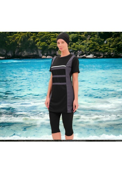 Uzun Kollu Palmiye Desenli Esnek Tam Tesettür fiyatları