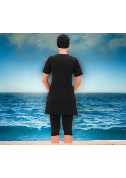 Uzun Kollu Palmiye Desenli Esnek Tam Tesettür modelleri