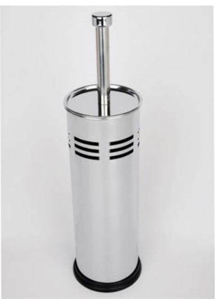 Büyük Boy Paslanmaz Kararmaz Krom Metal Wc Tuvalet Klozet Fırçası 38 cm