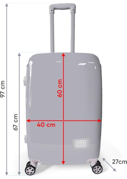 Renkli Desenli Pc Orta Boy Valiz (60CM) 16832 indirimleri