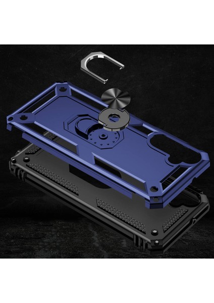 Samsung Galaxy A05S ile Uyumlu Kılıf Tam Koruma Yüzüklü Standlı Tank Gövdeli Telefon Kılıfı Kapak indirimleri