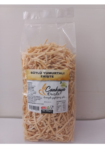 Sütlü Yumurtalı Erişte 500 GR