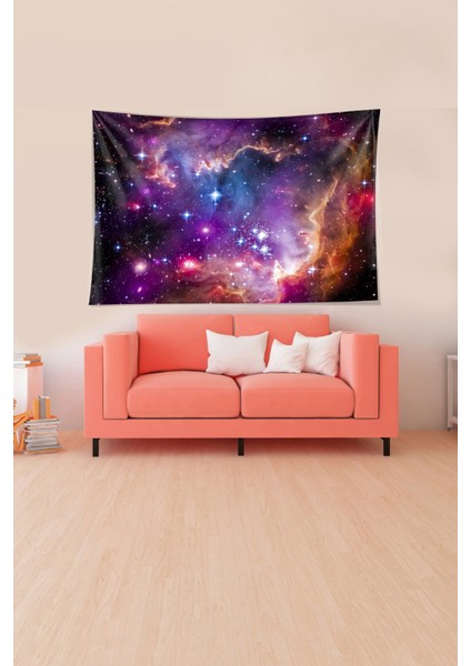 Uzay Toz Bulutu Leke Tutmaz Kadife Dokulu Kumaş Duvar Örtüsü Duvar Halısı Tapestry fiyatları