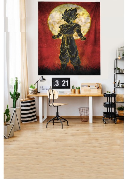 Samuray Dövüşçü Dövüş Ustası Savaşçı Leke Tutmaz Kadife Kumaş Duvar Örtüsü Duvar Halısı Tapestry