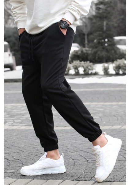 Erkek 3 Iplik Jogger Paçası Lastikli Eşofman Altı