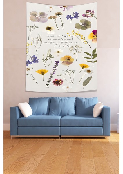 Floral Desen Leke Tutmaz Kumaş Duvar Örtüsü Duvar Halısı Tapestry