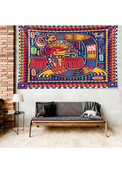 Ejderha Desen Leke Tutmaz Kadife Dokulu Kumaş Duvar Örtüsü Duvar Halısı Tapestry