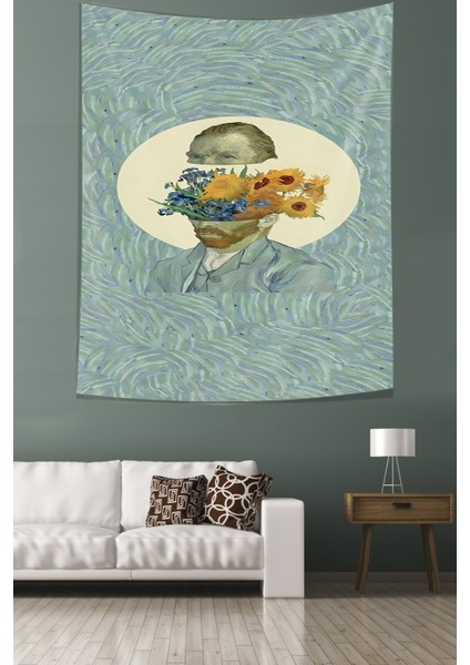Van Gogh Flower Leke Tutmaz Kumaş Duvar Örtüsü Duvar Halısı Tapestry fiyatları