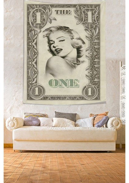 Mariyln Monreo One Dolar Leke Tutmaz Kumaş Duvar Örtüsü Duvar Halısı Tapestry fiyatları
