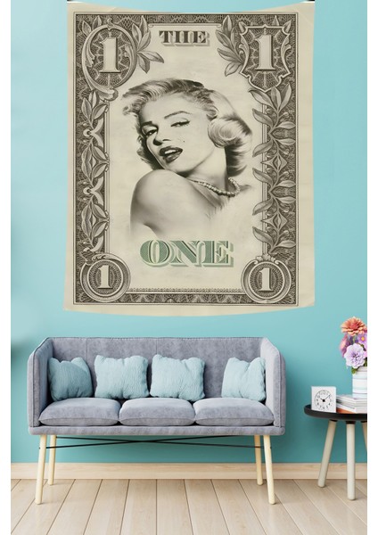 Mariyln Monreo One Dolar Leke Tutmaz Kumaş Duvar Örtüsü Duvar Halısı Tapestry modelleri