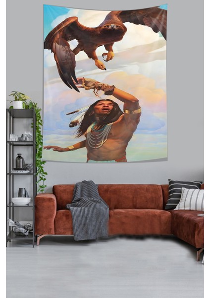 Kızıldereli ve Kartal Leke Tutmaz Kumaş Duvar Örtüsü Duvar Halısı Tapestry fiyatları