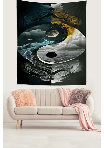 Hava Su Dengesi Leke Tutmaz Kumaş Duvar Örtüsü Duvar Halısı Tapestry