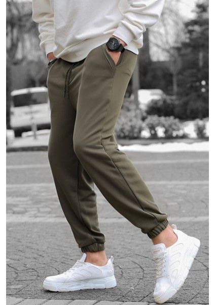 Erkek 3 Iplik Jogger Paçası Lastikli Eşofman Altı