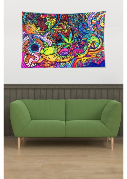 Geometrik Şekiller Renkli Leke Tutmaz Kadife Dokulu Kumaş Duvar Örtüsü Duvar Halısı Tapestry fiyatları