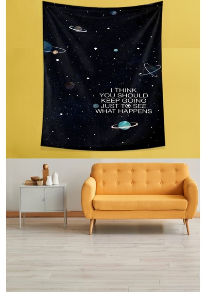 Gezegenler Leke Tutmaz Kumaş Duvar Örtüsü Duvar Halısı Tapestry