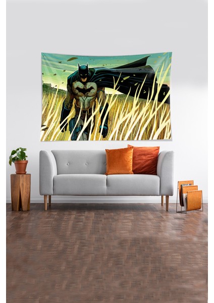 Çok Renkli Yarasa Adam Desenli Leke Tutmaz Kadife Kumaş Duvar Örtüsü Duvar Halısı Tapestry fiyatları