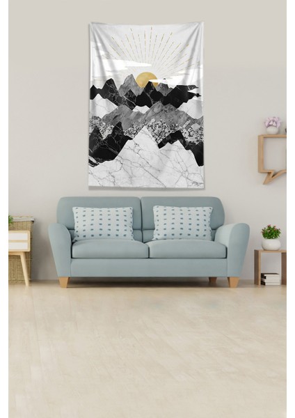 Beyaz Güneşin Doğuşu Sunset Leke Tutmaz Kadife Kumaş Duvar Örtüsü Duvar Halısı Tapestry fiyatları