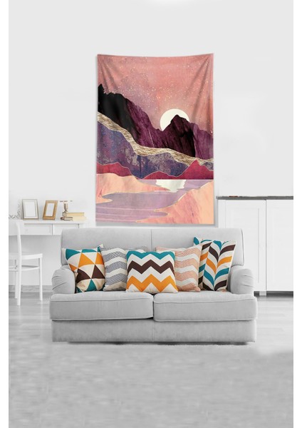 Kızıl Ayın Serüveni Leke Tutmaz Kadife Kumaş Duvar Örtüsü Duvar Halısı Tapestry fiyatları