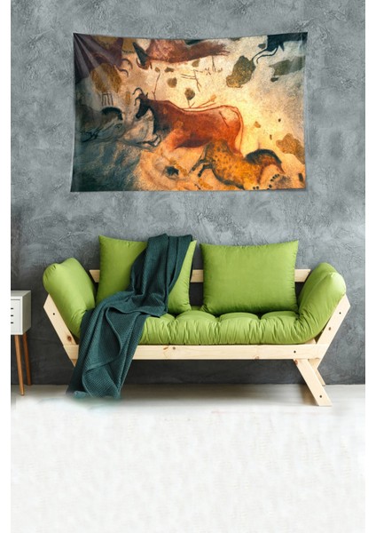 Tarih Duvar Resmi Leke Tutmaz Kadife Dokulu Kumaş Duvar Örtüsü Duvar Halısı Tapestry