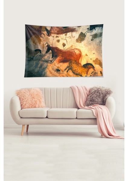 Tarih Duvar Resmi Leke Tutmaz Kadife Dokulu Kumaş Duvar Örtüsü Duvar Halısı Tapestry