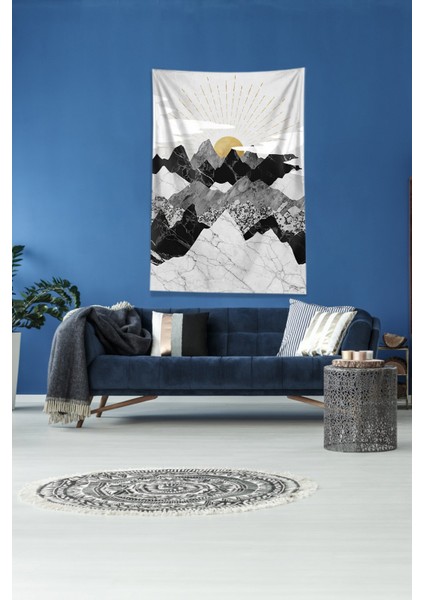 Beyaz Güneşin Doğuşu Sunset Leke Tutmaz Kadife Kumaş Duvar Örtüsü Duvar Halısı Tapestry modelleri