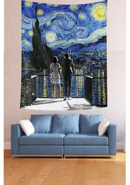Van Gogh Yıldızlı Geceler Rhone Nehri Leke Tutmaz Kumaş Duvar Örtüsü Duvar Halısı Tapestry fiyatları