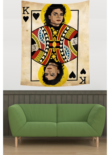 Kupa Erkeği Micheal Jacson Modern leke Tutmaz Kumaş Duvar Örtüsü Duvar Halısı Tapestry
