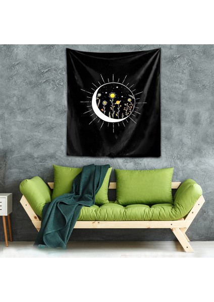 Güneş ve Ay Galaksi Uzay Yıkanabilir Leke Tutmaz Kumaş Duvar Örtüsü Duvar Halısı Tapestry fiyatları