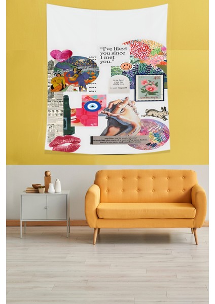 Sevgi Aşk Temalı Leke Tutmaz Kumaş Duvar Örtüsü Duvar Halısı Tapestry fiyatları