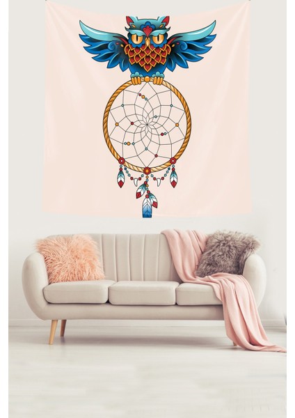 Dream Catcher Kuş Tüylü Bohem Desen Leke Tutmaz Kadife Doku Kumaş Duvar Örtüsü Duvar Halısı Tapestry fiyatları