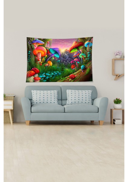 Gri Yaratılış Leke Tutmaz Kadife Kumaş Duvar Örtüsü Duvar Halısı Tapestry fiyatları