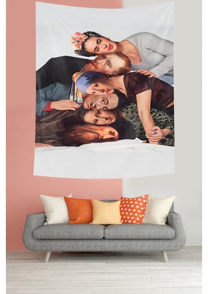 Sonsuz Arkadaşlar Leke Tutmaz Kumaş Duvar Örtüsü Duvar Halısı Tapestry modelleri