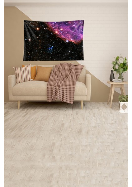 Çok Renkli Samanyolu Desenli Leke Tutmaz Kadife Kumaş Duvar Örtüsü Duvar Halısı Tapestry fiyatları