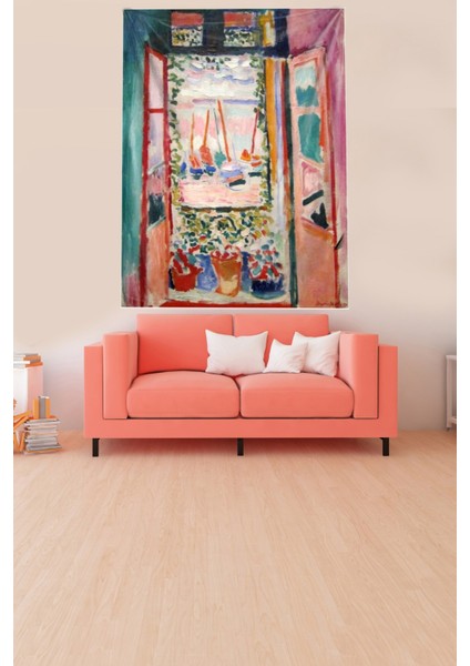 Batik Suluboya Manzara Resmi Leke Tutmaz Kadife Kumaş Duvar Örtüsü Duvar Halısı Tapestry