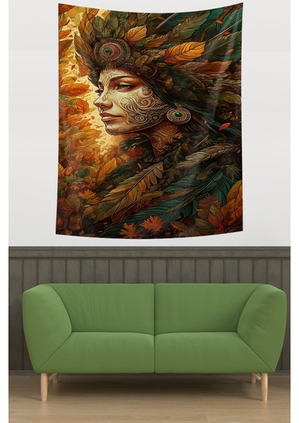 Afrikalı Kız Leke Tutmaz Kumaş Duvar Örtüsü Duvar Halısı Tapestry modelleri