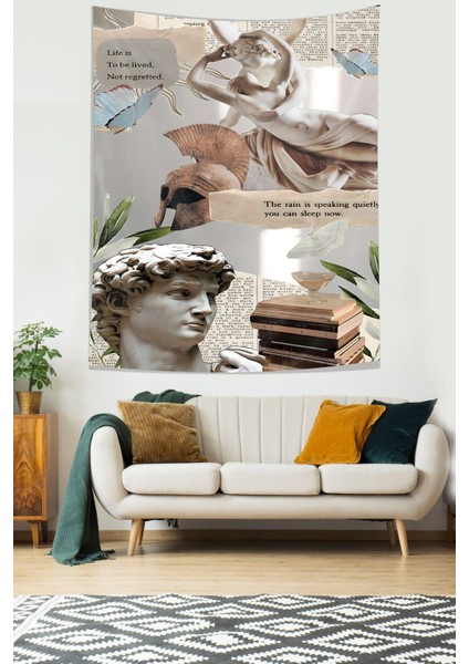 Heykel Ve Kitap Leke Tutmaz Kumaş Duvar Örtüsü Duvar Halısı Tapestry fiyatları