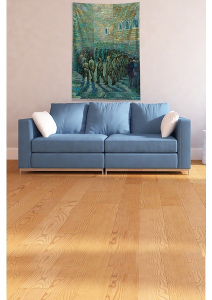 Multirenk Mahkum Gogh'un Umudu Leke Tutmaz Kadife Kumaş Duvar Örtüsü Duvar Halısı Tapestry fiyatları