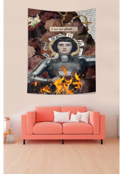I Was Born To Da This Yazılı Leke Tutmaz Kumaş Duvar Örtüsü Duvar Halısı Tapestry