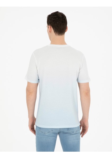 Erkek Açık Mavi Regular Fit Tişört 50281117-VR095
