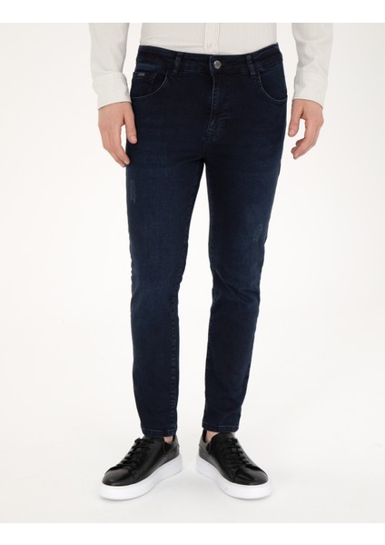 Pierre Cardin Erkek Koyu Lacivert Slim Fit Jean Pantolon 50288525-VR100