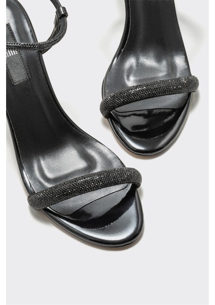 Siyah Kadın Topuklu Sandalet modelleri