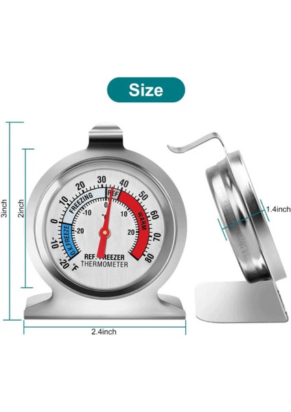 Altın Tarzı Paslanmaz Çelik Mini Dijital Termometre Termometro Dıal Yüksek Doğruluk Buzdolabı Dondurucu -30 Ila 30C Ev Mutfak Aletleri Alet (Yurt Dışından)