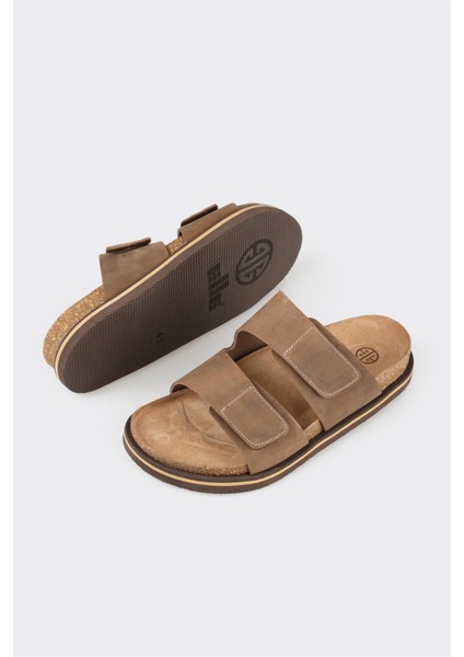 Vizon Deri Erkek Terlik modelleri