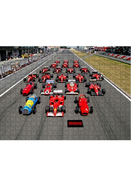 Ahşap Mdf Puzzle Yapboz Eskiden Günümüze Formula 1 500 Parça 50*70 cm