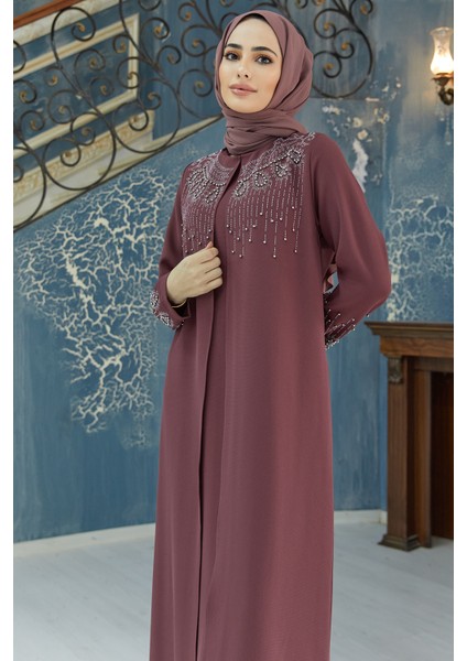 Lina Büyük Beden Abiye - Gül Kurusu fiyatları