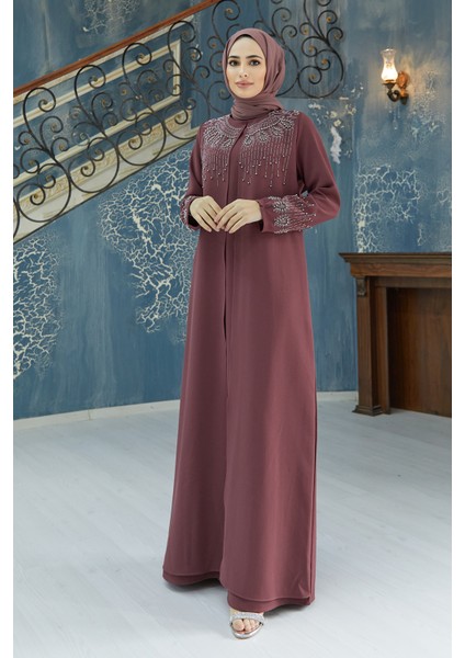 Lina Büyük Beden Abiye - Gül Kurusu modelleri